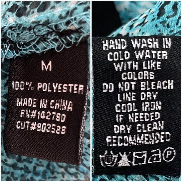 BCBG Button Up Blouse Top Women'sSheer Long Sleeve, Size Medium - Picture 7 of 7